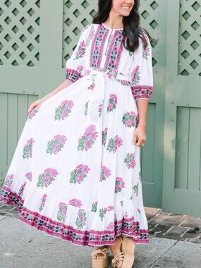 Victoria Dunn Folly Maxi LS Rose Blossom in Xtra Large.